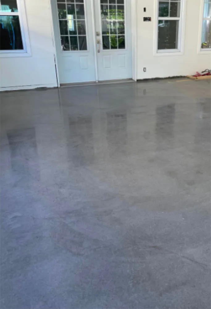 Béton poli garage, pièce habitable